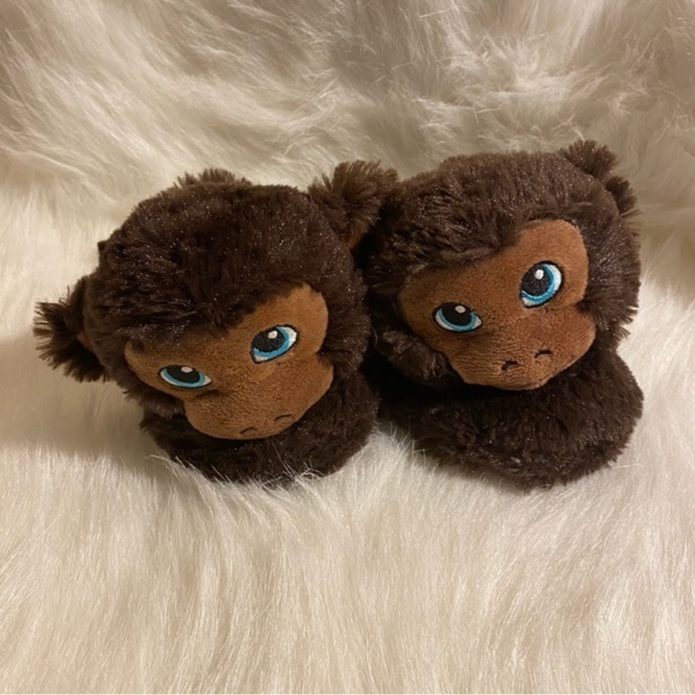 Build A Bear‎ Brown Slippers  Unisex Size 10-11